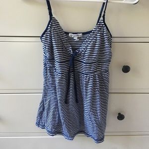 Navy blue striped tank top