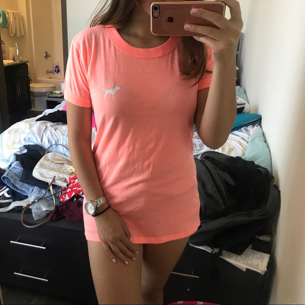 Vs pink ringer tee