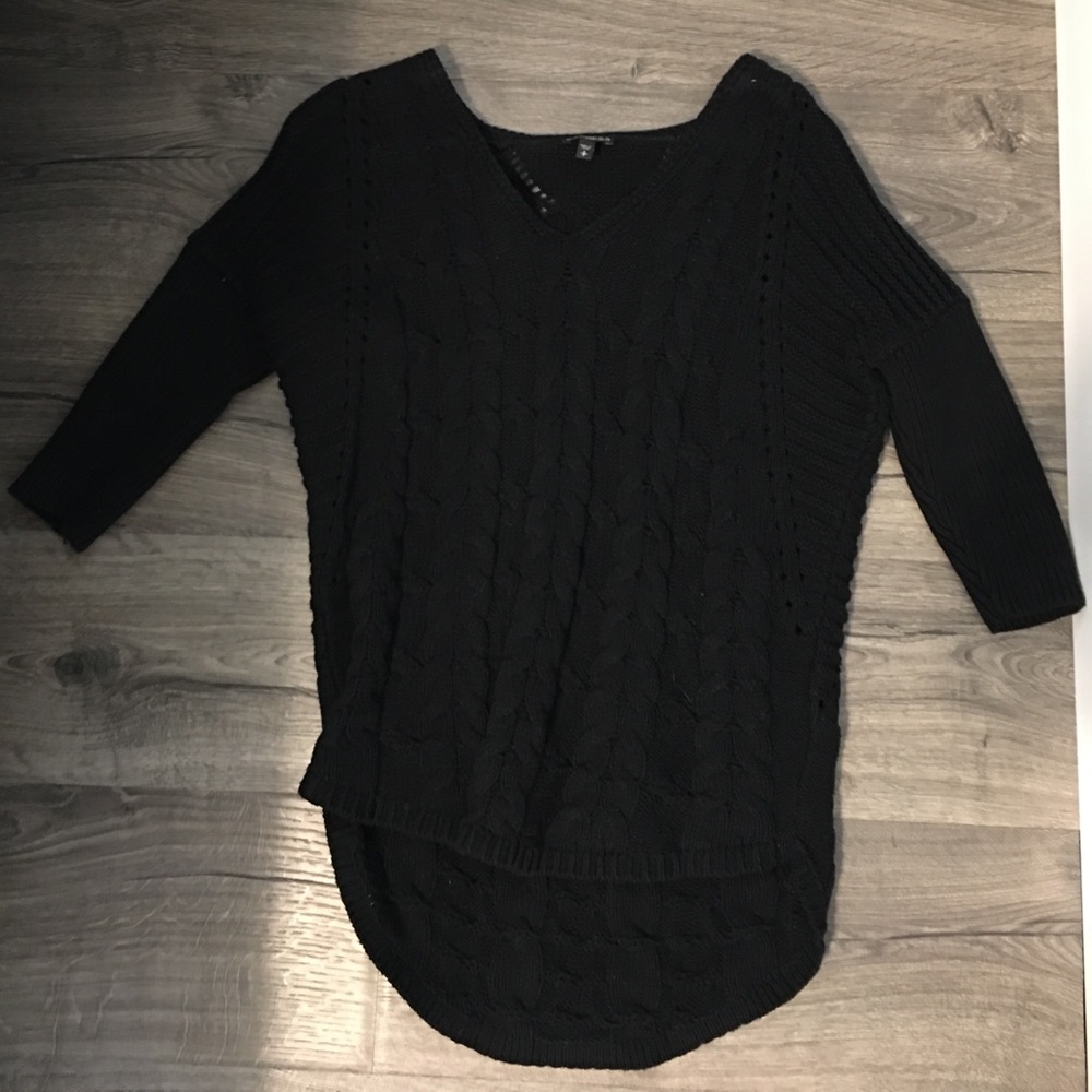 Three-length sleeve knot sweater!
