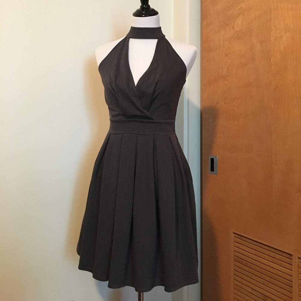 NWOT High Neck Skater Dress