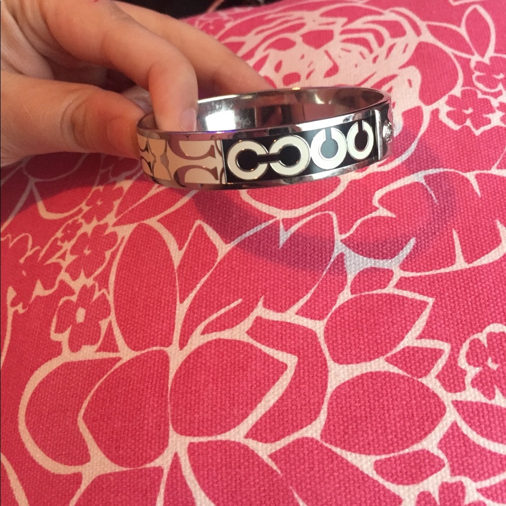 Black and Silver Coach bangle