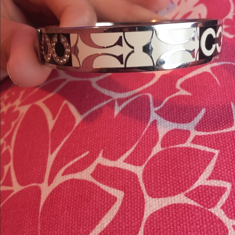 Black and Silver Coach bangle - Picture 2 of 2