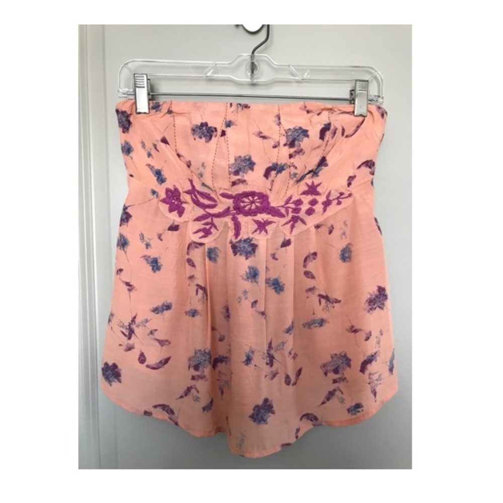 Strapless Free People top