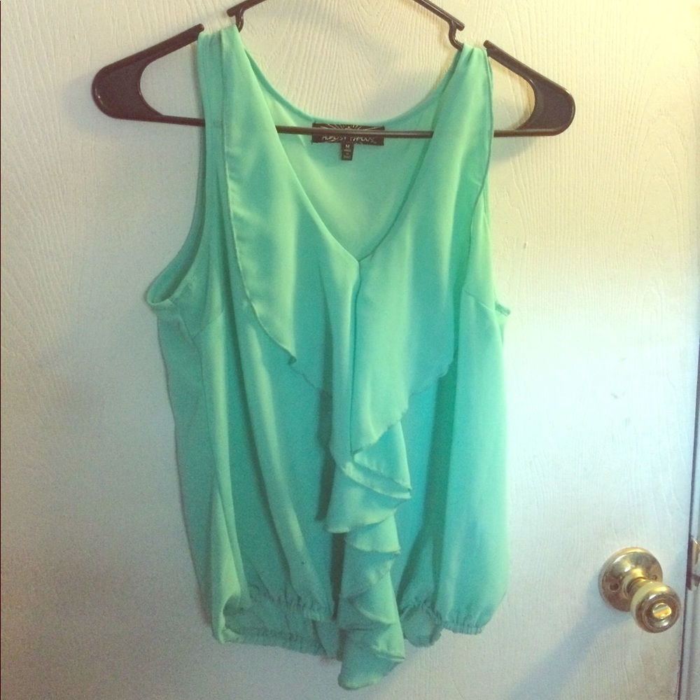 Mint Sleeveless Blouse