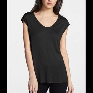 Trouve Black Crew Neck sleeveless Tee, Med