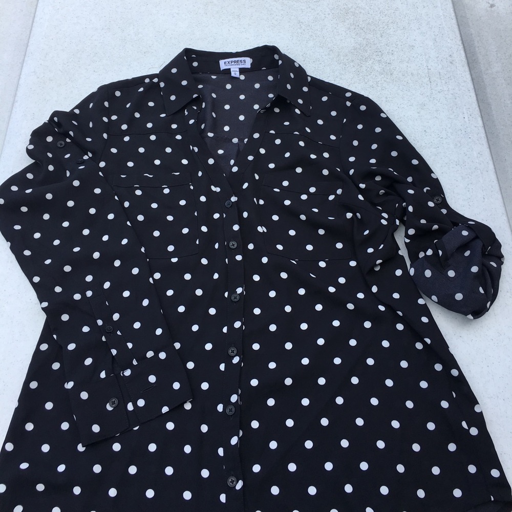 Express Polka Dot Portofino Shirt