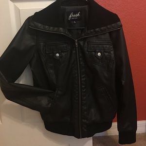 Black Faux Leather Jacket