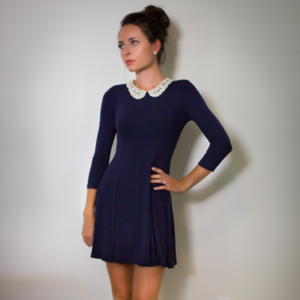 Cute Short Navy Blue Dress