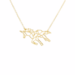 Unicorn Geometric Line Necklace