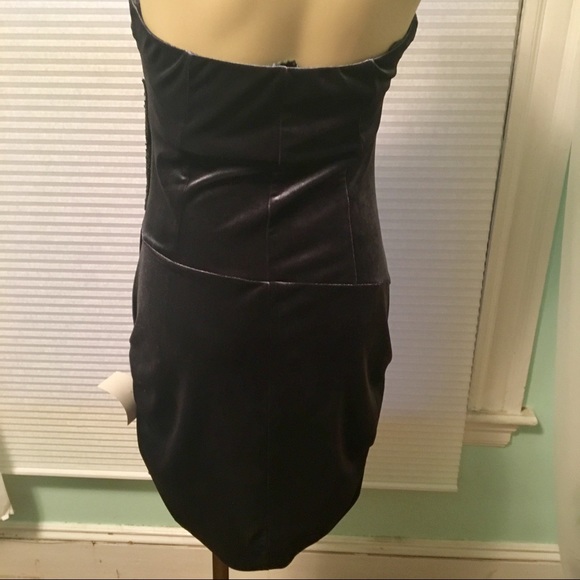 ASOS Velvet Strapless Mini Dress NWT - Picture 5 of 8