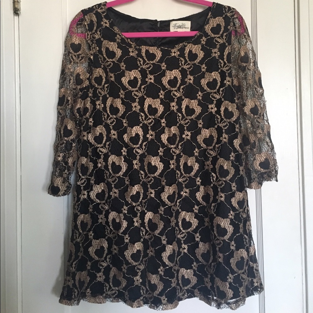 Black/Gold lace tunic