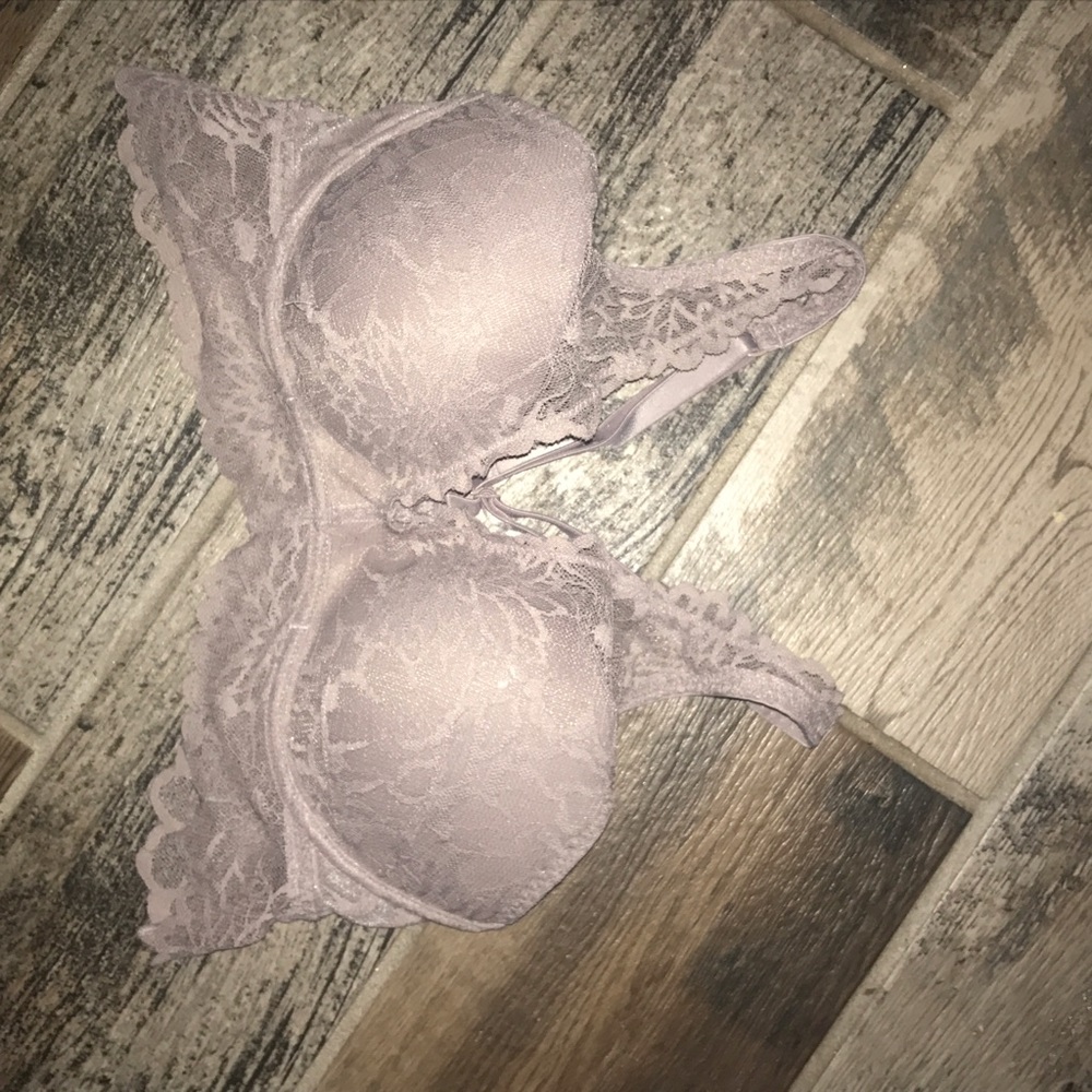 VS PINK Floral lace lightly lined bralette 34D