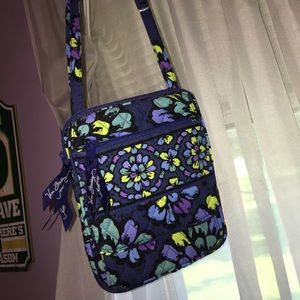 Small Vera Bradley satchel in Indigo Pop pattern