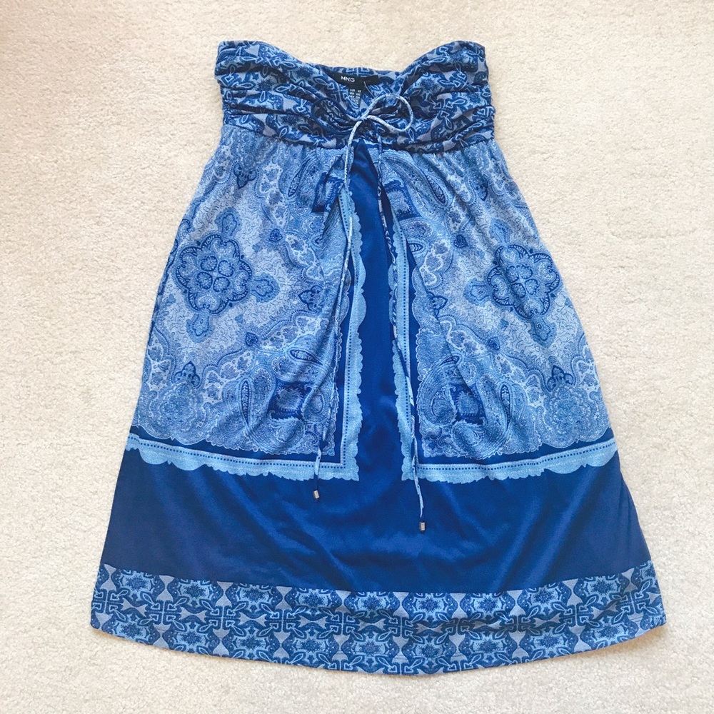 MNG Blue Strapless Top!