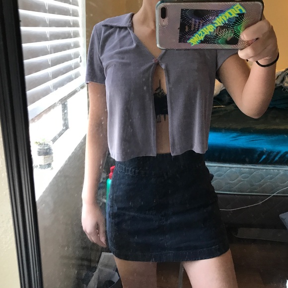 Free People Dresses & Skirts - black free people denim mini skirt