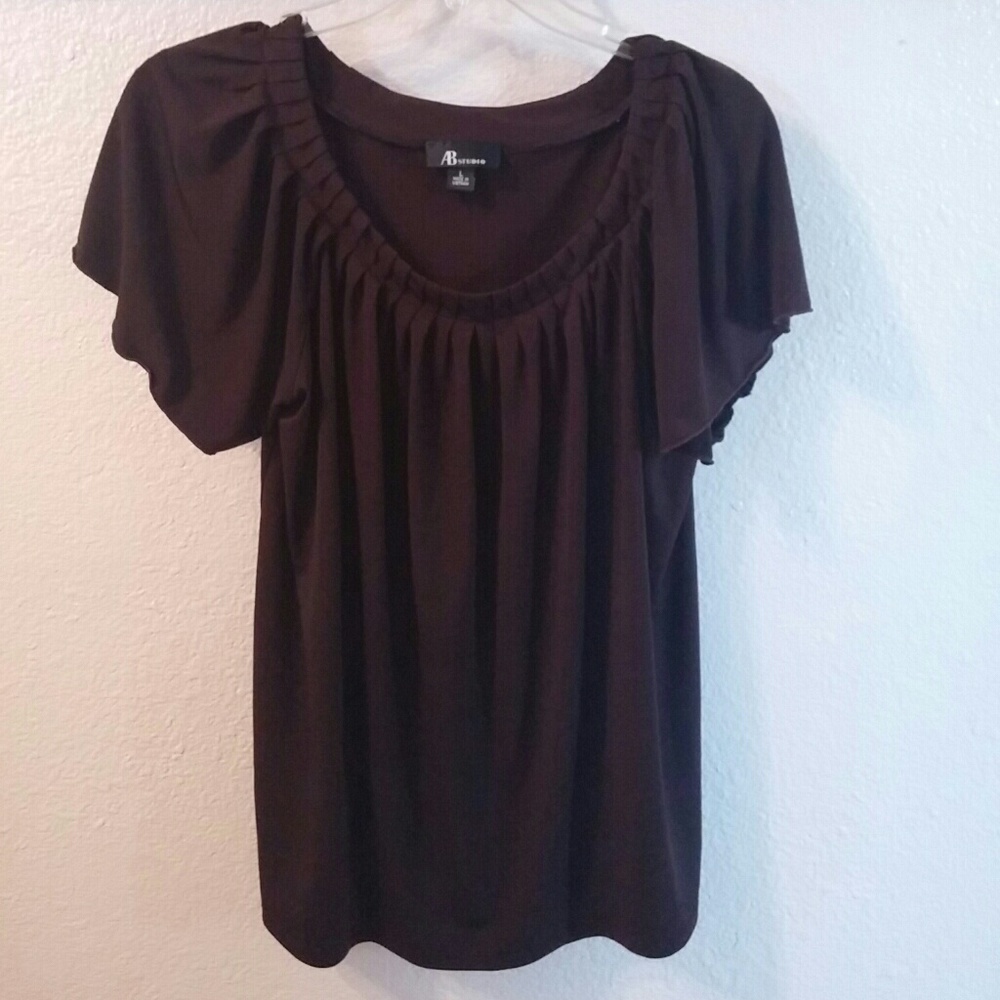 AB Studio Brown Blouse,