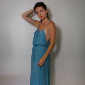 Slate Blue Flowey Dress Forever 21