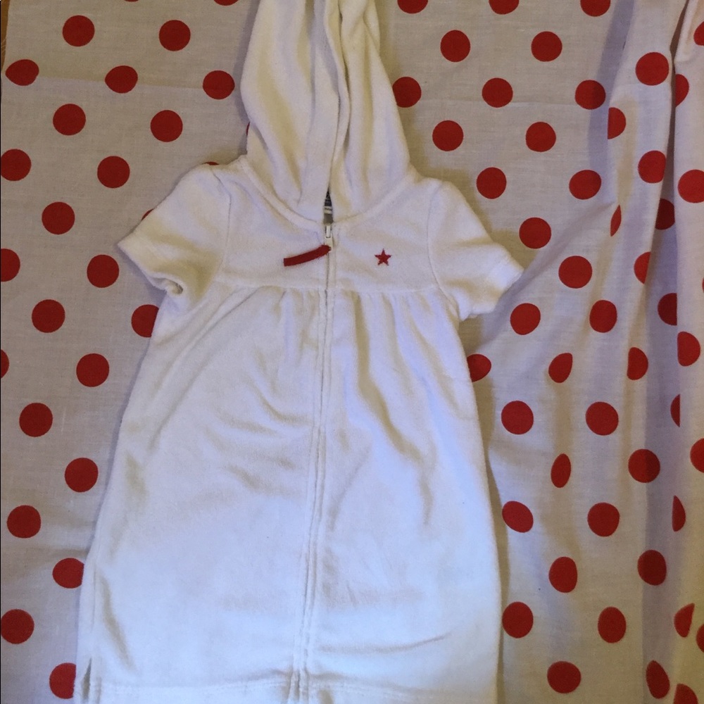White baby bathing suit cover up