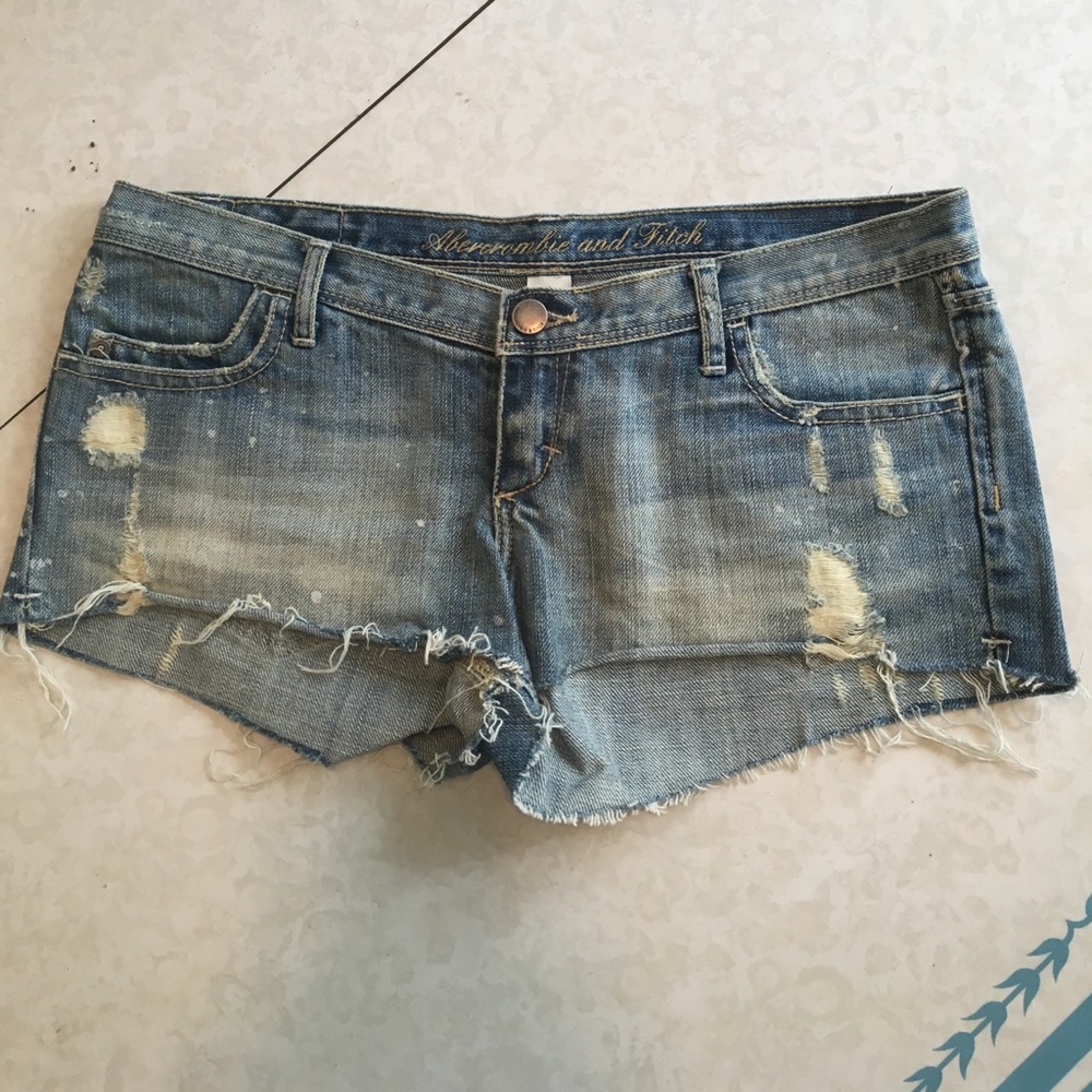 Distressed jean shorts from A&F size 4