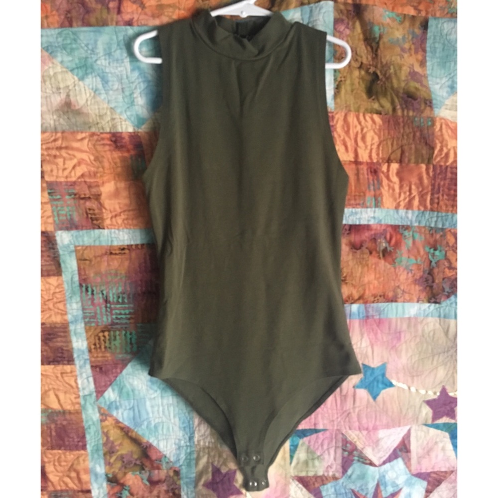 Olive Green Forever 21 Bodysuit