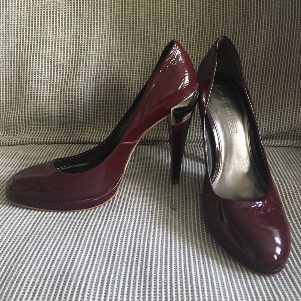French Connection Red Patent Heels