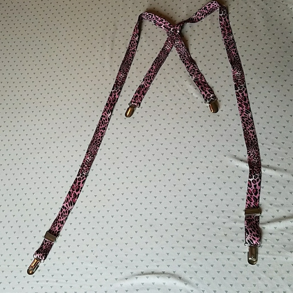 Pink and Black Suspenders