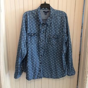 Women's XXL Old Navy Blue Button Up