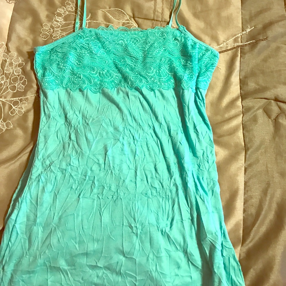 Aqua lacy tank