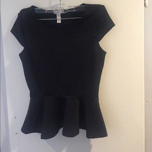 Black women's peplum top