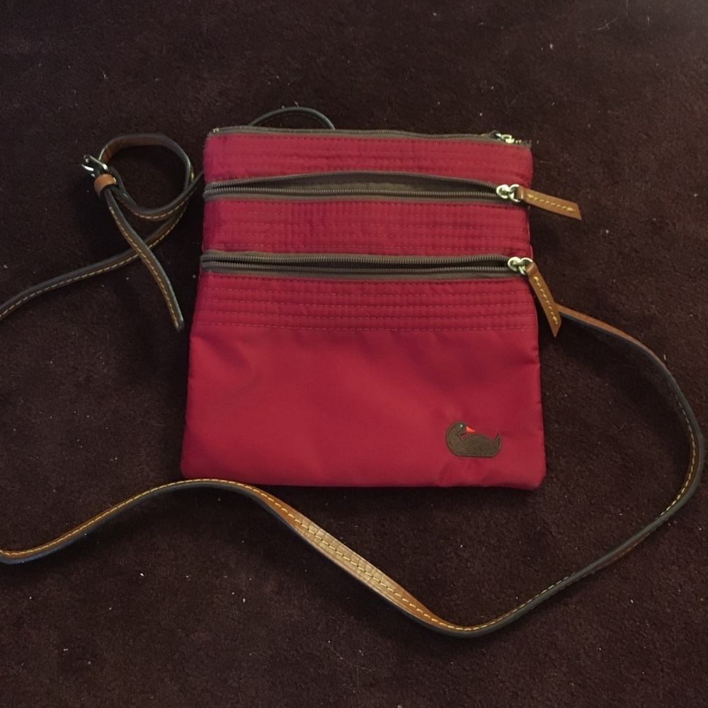 Dooney and Bourke triple zip cross body purse