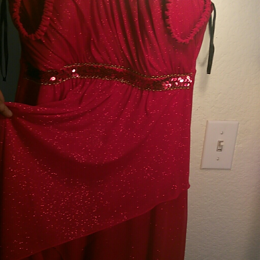 Red after 7 dress