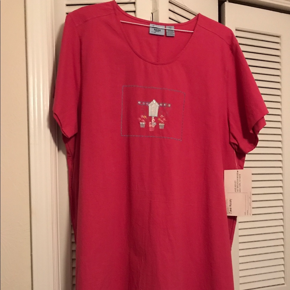 Jane Ashley Woman, 3X, Pink, Embroidered Dress