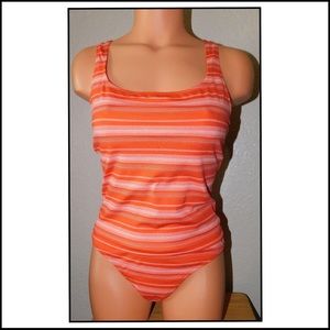 Zingara Swimwear Striped Tankini Swimsuit Size: L