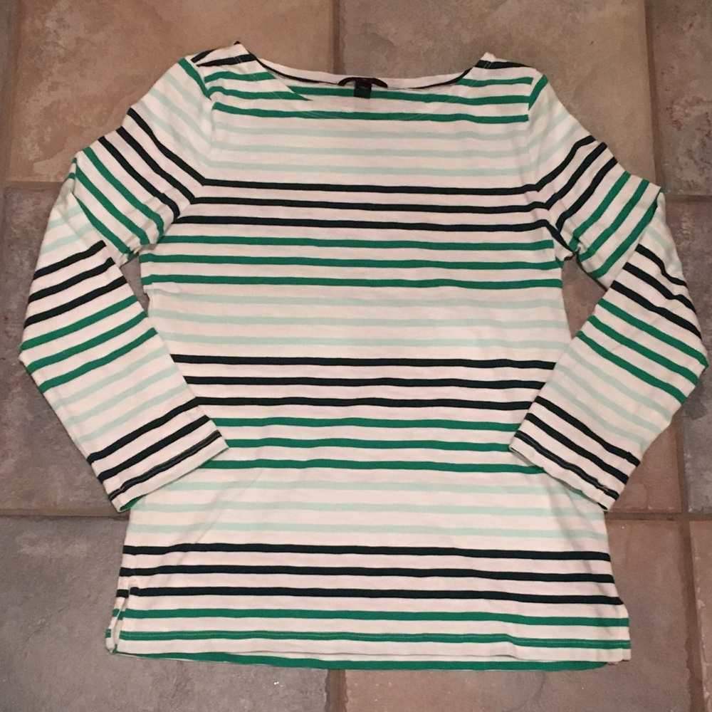 J. CREW Multicolored Striped Top
