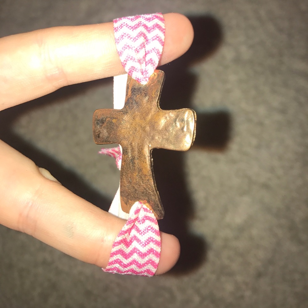 chevron and cross hairband/bracelet
