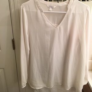 Charming Charlie white sheer blouse