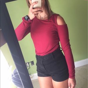 Red cutout top
