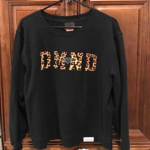 Black cheetah logo Diamond sweater