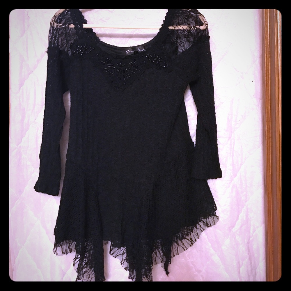 Lace tunic top