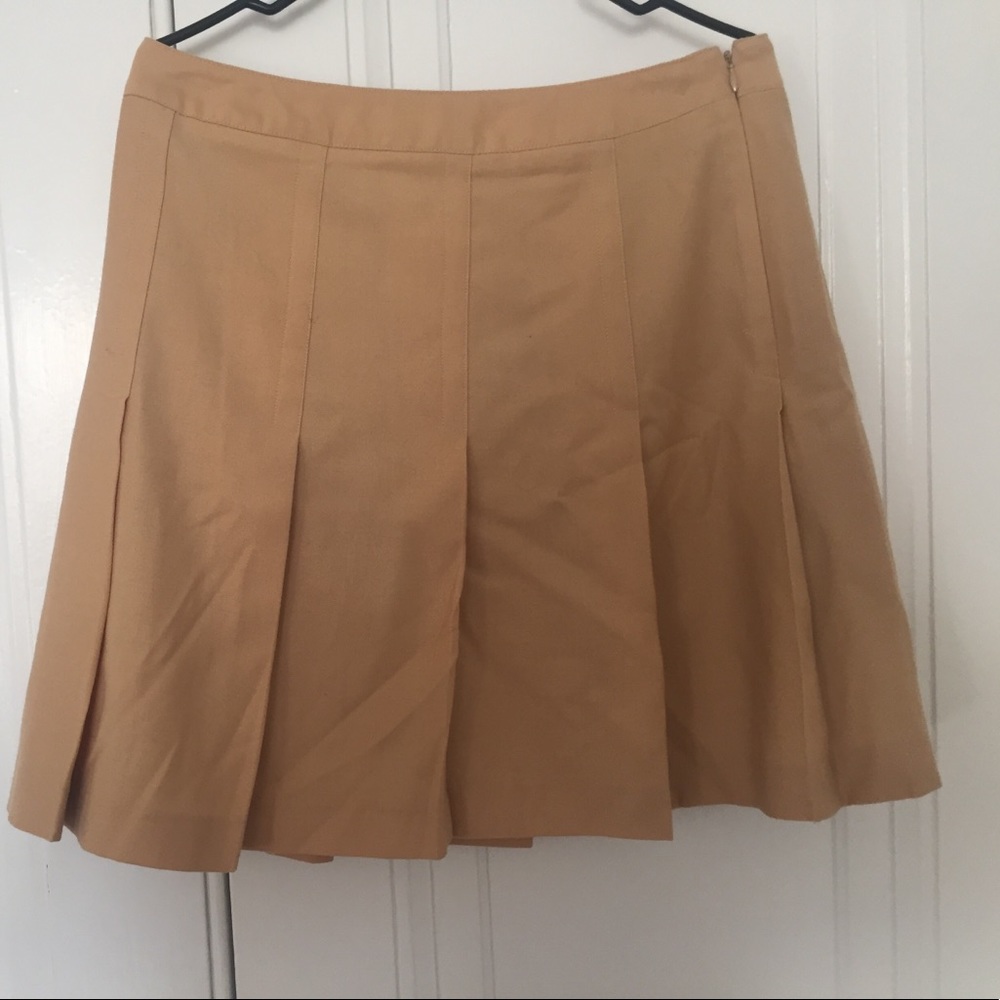 Chadwick's light brown pleated knee-length skirt