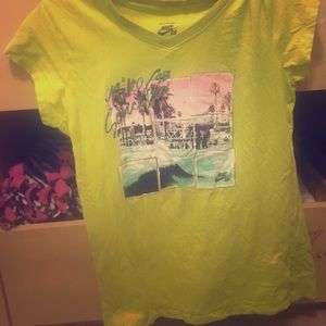 A lime green shirt