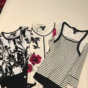 3 Medium White House BM sweaters bundled