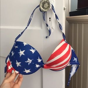 AMERICAN FLAG BATHING SUIT TOP