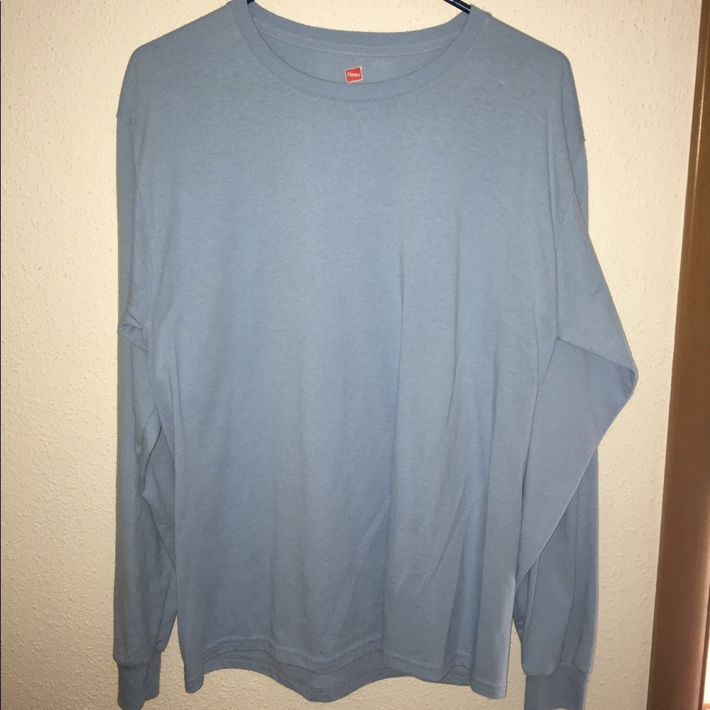 Long Sleeve Hanes Shirt Men's Medium