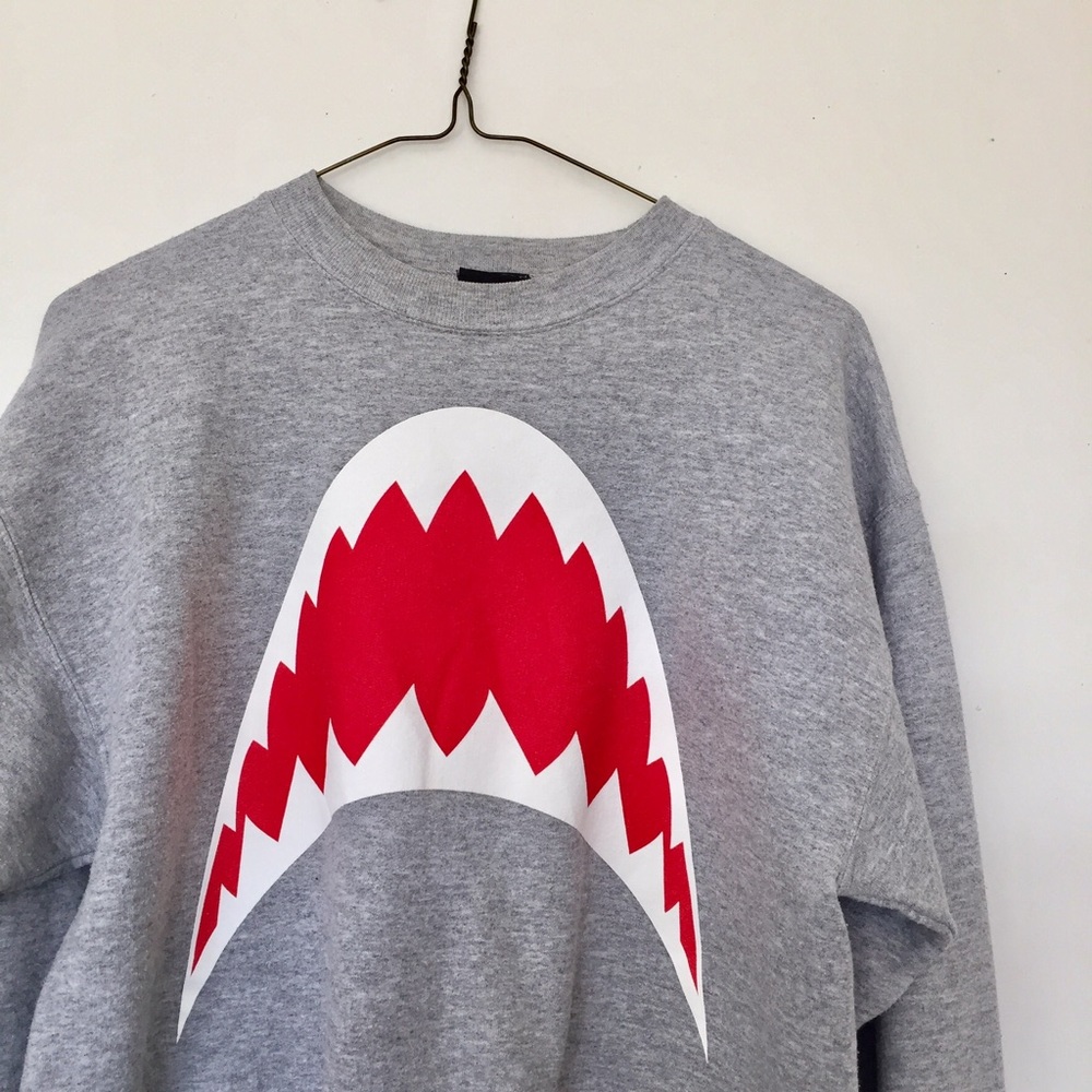 Green Hill Grey Shark Mouth Sweatshirt