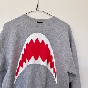 Green Hill Grey Shark Mouth Sweatshirt
