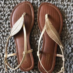 Gold sandals - size 7