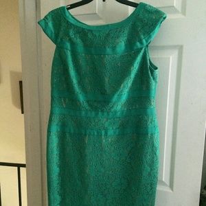Green Adrianna Papell dress