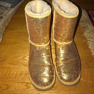 Authentic gold ugg boots