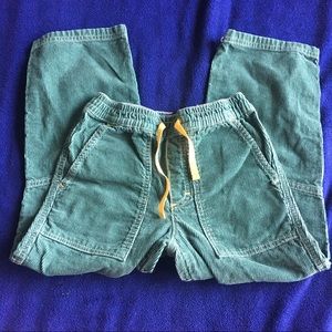 Boys mini boden corduroy green pants 7y